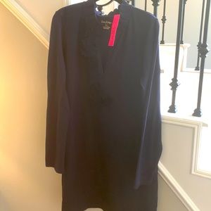 Lilly Pulitzer navy long sleeve dress XL NWT